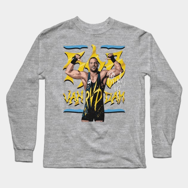 Rob Van Dam Pose Long Sleeve T-Shirt by MunMun_Design